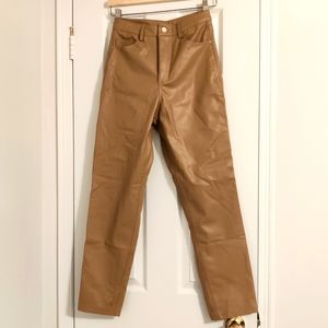 Zara Faux Leather Mom Pants